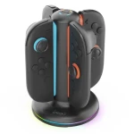 IPega SW2052 černá / Nabíjecí stanice / JoyCon / Nintendo Switch 2 / RGB / 4 sloty (6974363712457)
