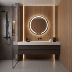 REA - Zrcadlo LED 70cm Modern HOM-00905