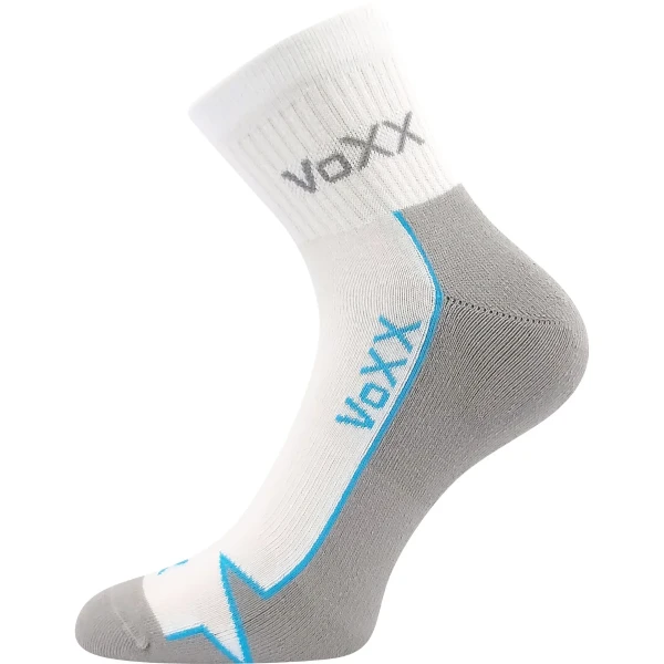 VOXX Ponožky bavlněné sportovní LOCATOR B bílé s modrou 43-46 103071