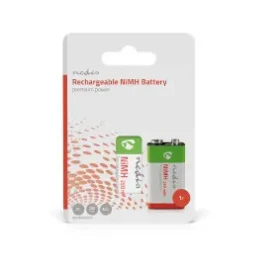 Nedis Dobíjecí Ni-MH baterie 9V block 1 ks / 8.4 V DC / 250 mAh / Přednabité / 6LR61 (BANM9HF91B)