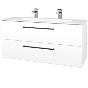Dřevojas - Umyvadlová skříňka GIO SZZ2 120 - M01 Bílá mat / Úchytka T06 / M01 Bílá mat 406875H