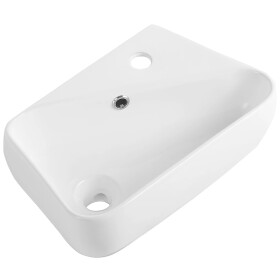 CERANO - Umývátko keramické - nástěnné i na desku - Tropea - bílá lesklá - 45,5x27,5 CER-680346