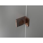 MEXEN/S - Lunar-F L sprchový kout skládací dveře pravá 90 x 80, transparent, růžové zlato 836L-090-080-60-00-P