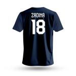 Dětské tričko Filip Zadina #18 Czech National Emblem 2025 Navy Velikost: Dětské M 8 - 118 - 128