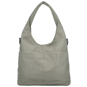 Módní dámská koženková kabelka na rameno Lucyna, šedá