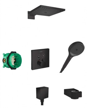 HANSGROHE - Raindance E Sprchový set 300 s termostatem pod omítku, černá 27918670