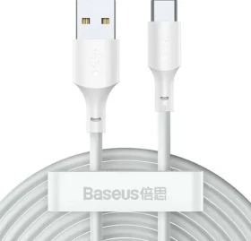 Baseus TZCATZJ-02 Sada kabelů USB-A (M) - USB-C (M) 1.5 m bílá / 2 ks (TZCATZJ-02)