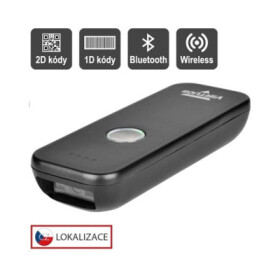 Virtuos CCD 2D čtečka Virtuos HW-856A mini, bezdrátová, kapesní, černá