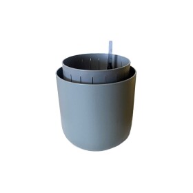 Samozavlažovací květináč Tolita Air ø 19 šedý recyklát