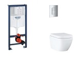 GROHE - Rapid SL Set předstěnové instalace, klozetu, sedátka SoftClose a tlačítka Skate Cosmopolitan, Triple Vortex, chrom SANI11BB2116