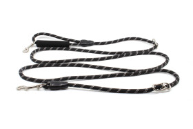 Přepínací vodítko Twist 3 m | lanové, reflexní Barva: Černá, Šířka vodítka: 1 cm