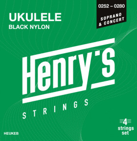 Henry`s HEUKEB Black Nylon - UKULELE Soprano / Concert