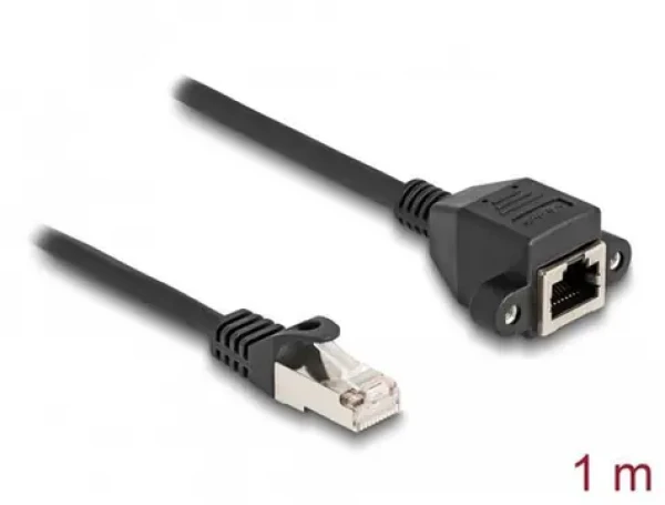 Delock Prodlužovací kabel RJ-50 (M)-RJ-50 (F) 1 m černá / Prodlužovací kabel / S/FTP / 26 AWG (80193)