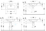 DURAVIT - ME by Starck Umyvadlo nábytkové 830x490 mm, s přepadem, s otvorem pro baterii, bílá 2336830000