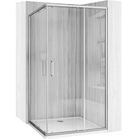 REA/S - Sprchový kout City 80x100 Nickel Brush Se sprchovou vaničkou Savoy black KPL-E0060