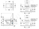 DURAVIT - Happy D.2 Závěsné WC pro bidetové sedátko SensoWash, Rimless, sWonderGliss, bílá 25505900001