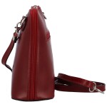 Módní dámská kožená crossbody kabelka Adiara, vínová