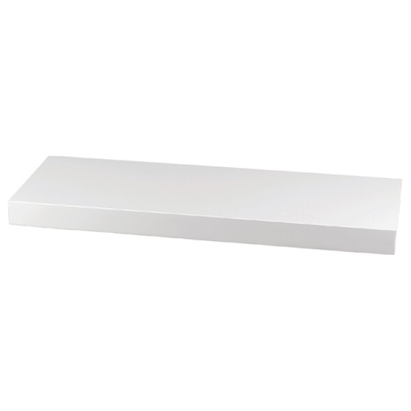 Polička nástěnná 60 cm, MDF, barva bílý vysoký lesk, baleno v ochranné fólii