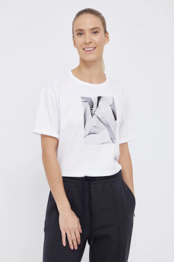 Dámský crop top s potiskem H4Z21-TSD029 10S Bílá s černou - 4F bílá-černá XS