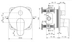 IDEAL STANDARD - Cerafine O Baterie pod omítku, pro 2 spotřebiče, rosé A7350RO