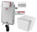 ALCADRAIN Renovmodul - předstěnový instalační systém s chromovým tlačítkem M1721 + WC INVENA FLORINA WITH SOFT, včetně soft/close sedátka AM115/1000 M1721 FL1