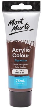 Mont Marte akrylová barva 75 ml hnědá Umbra pálená Burnt Umber