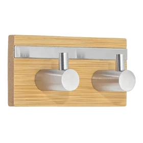 MSV FLAVIO samolepící háček na dva ručníky bambus / nerez ocel / 90 x 31 x 45 mm (3700703946342)