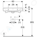 GEBERIT - iCon Umyvadlo, 600x485 mm, bílé 124063000