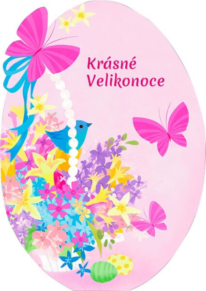 Pohlednice - Květy a motýli ve vajíčku - Albi