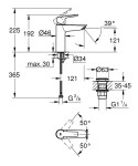 GROHE - QuickFix Start Umyvadlová baterie s výpustí Push-Open, chrom 24204002