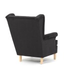 Křeslo ušák, černá látka, AK-388 BK2