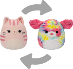 Plyšový mazlíček Squishmallows 2v1 Kočka Laura a pejsek Shena