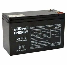 GOOWEI ENERGY Pb záložní akumulátor VRLA AGM 12V/7.2Ah (OT7.2-12 F2)