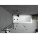 MEXEN/S - Next L vanová zástěna FIX 80 x 150, černá vzor, grafit metal 895-080-000-03-77-95