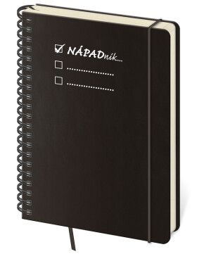 Kroužkový zápisník linkovaný A5 - Twin černý Nápadník