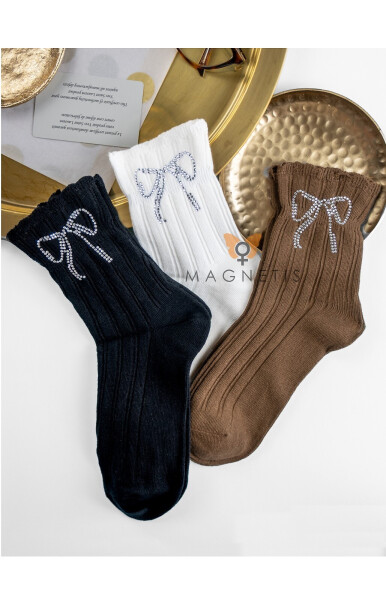 Ponožky Magnetis QR5011 Motýlkové trysky černá univerzální