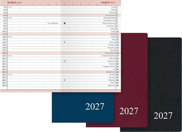 Diář 2027 M104/PVC měsíční