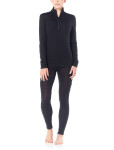 Dámské merino tričko s dlouhým rukávem ICEBREAKER Wmns 175 Everyday LS Half Zip, Black velikost: XS