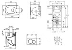 GEBERIT - Duofix Set předstěnové instalace, klozetu a sedátka Ideal Standard Tesi, tlačítka Sigma01, alpská bílá SANI11CD3125