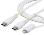 StarTech bílá / Kabel USB-C - Lightning / 1 m / Rychlonabíjení (1M-U2-LNTC-CABLE)