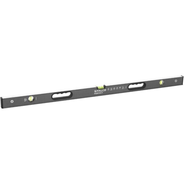 Vodováha hliníková frézovaná, třílibelová, 120 cm / 0°, 45°, 90°, STALCO PERFECT