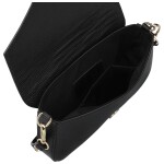 Luxusní dámská kožená kabelka na rameno Zinta, černá