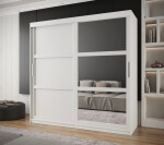 Šatní skříň Abi Miror 3 Barva korpusu: Černá, Rozměry: 180 cm, Dveře: Černá