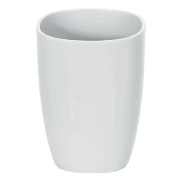 Spirella PURE kelímek na zubní kartáčky bílý / plast (7610583182494)