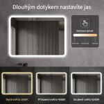 CERANO - Koupelnové LED zrcadlo Speculare - 90x70 CER-429283