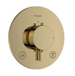 HANSGROHE - Ecostat Comfort S Termostatická baterie pod omítku, pro 2 spotřebiče, leštěný vzhled zlata 33715990