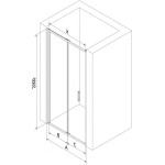 MEXEN - Exo skládací sprchové dveře 75, transparent, chrom 816-075-000-01-00