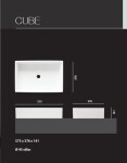 Aquatek - CUBE umyvadlo z litého mramoru 57,5x 37,5 cm, bílé CUBE