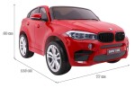 Mamido Elektrické autíčko BMW X6 M dvoumístné XXL lakované červené