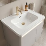 REA - Sada koupelnového nábytku s umyvadlem Sora DE07-60 Beige 60CM REA-M0607